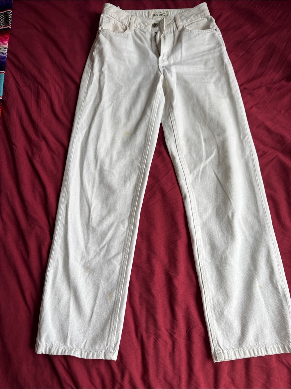 Dynamite White Straight Leg Jeans